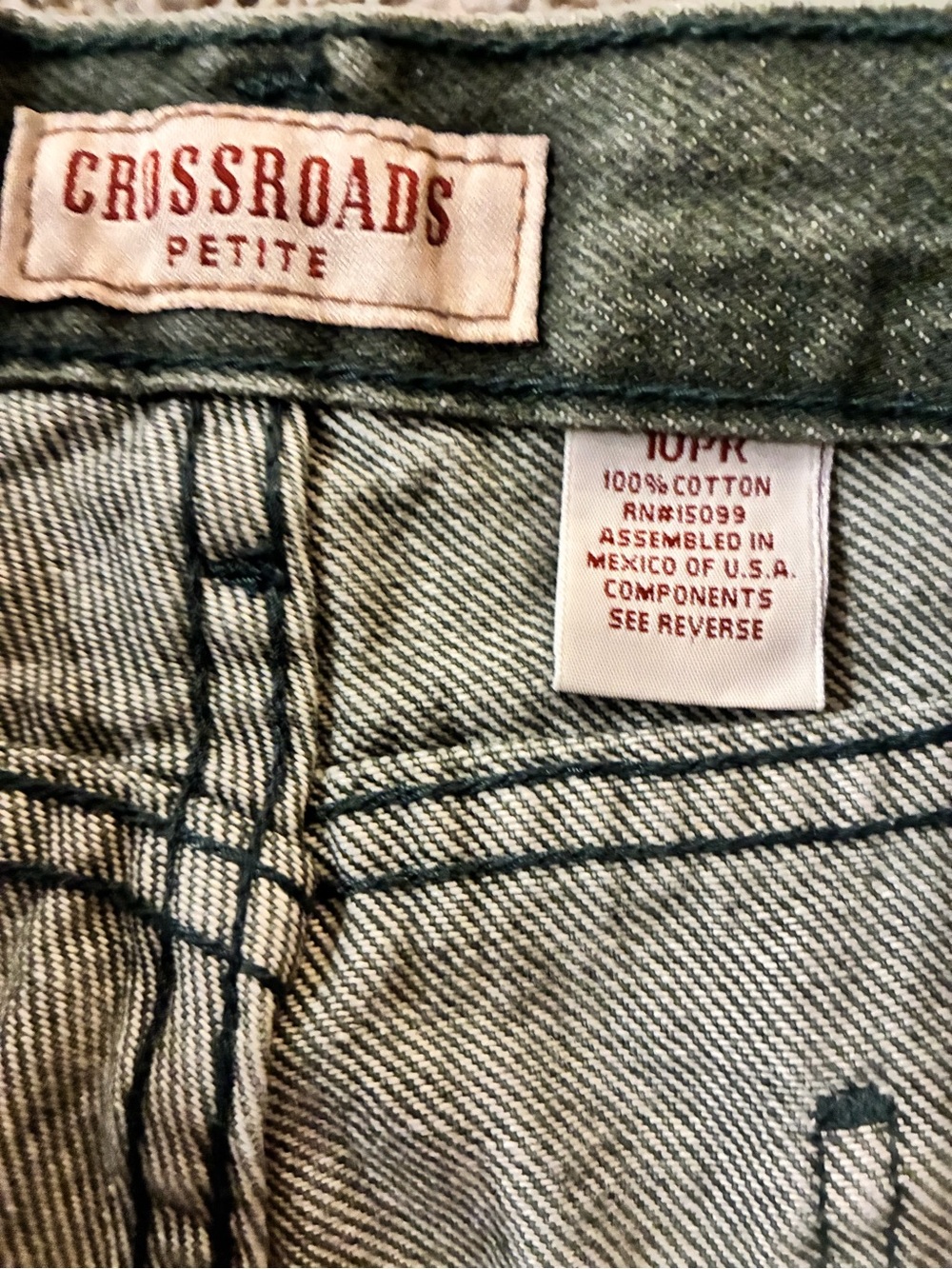 Women’s Olive Green Straight-Leg Jeans - Picture 3 of 5
